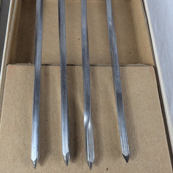 Androck Skewers Set Vintage MCM Shish Kebab Wood Handle 30" BBQ Grill Orig Box - Picture 7 of 16